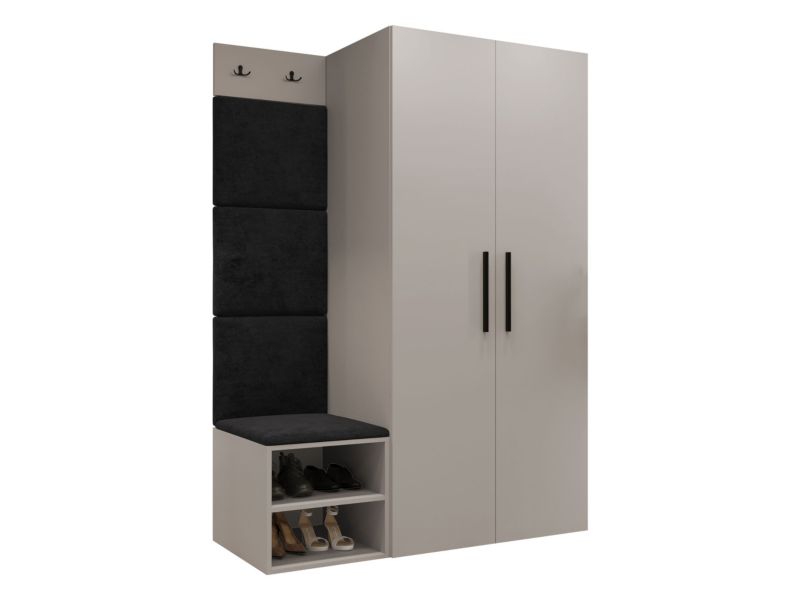 Garderoba MIRJAN 24 Medi IV kaszmir + czarny 1 kpl.