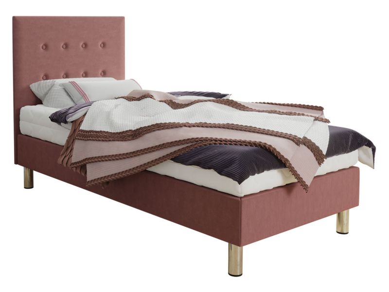 Łóżko kontynentalne MIRJAN 24 Lux 80x200 pastelowy róż 1 szt.