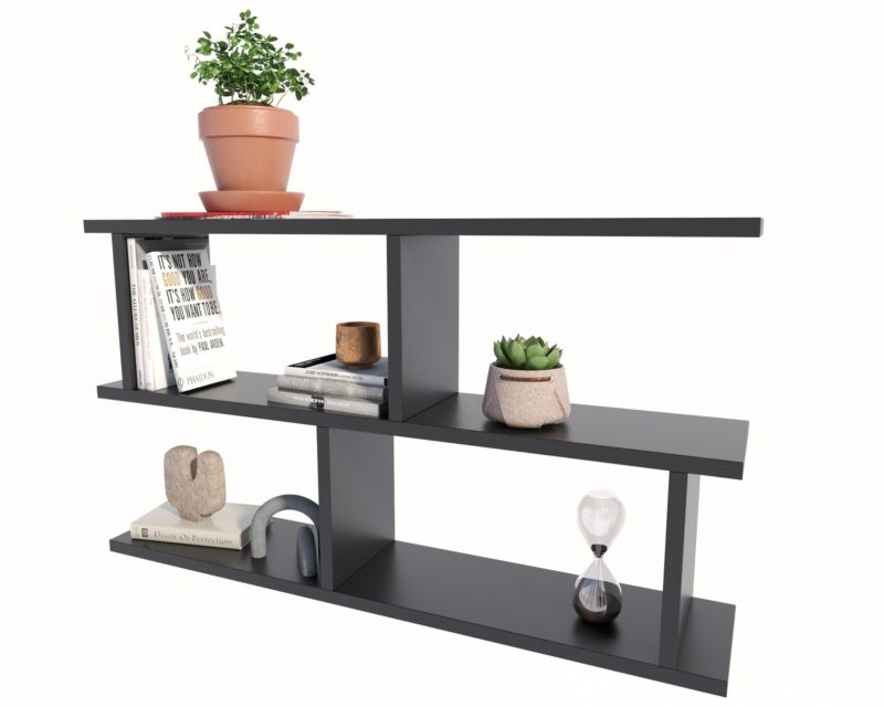 Półka Matkam wisząca LUNA regał Per czarny 1 szt.