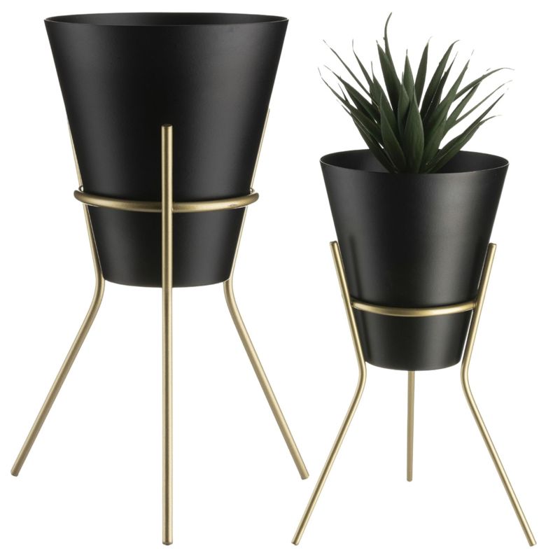 Kwietnik stojący HowHomely Metalowy Złoty 16x24 cm 1 szt.