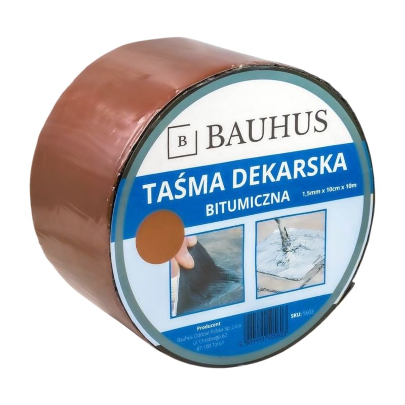 Taśma bitumiczna Bauhus dekarska wodoodporna brązowa 10 cm 1 szt.
