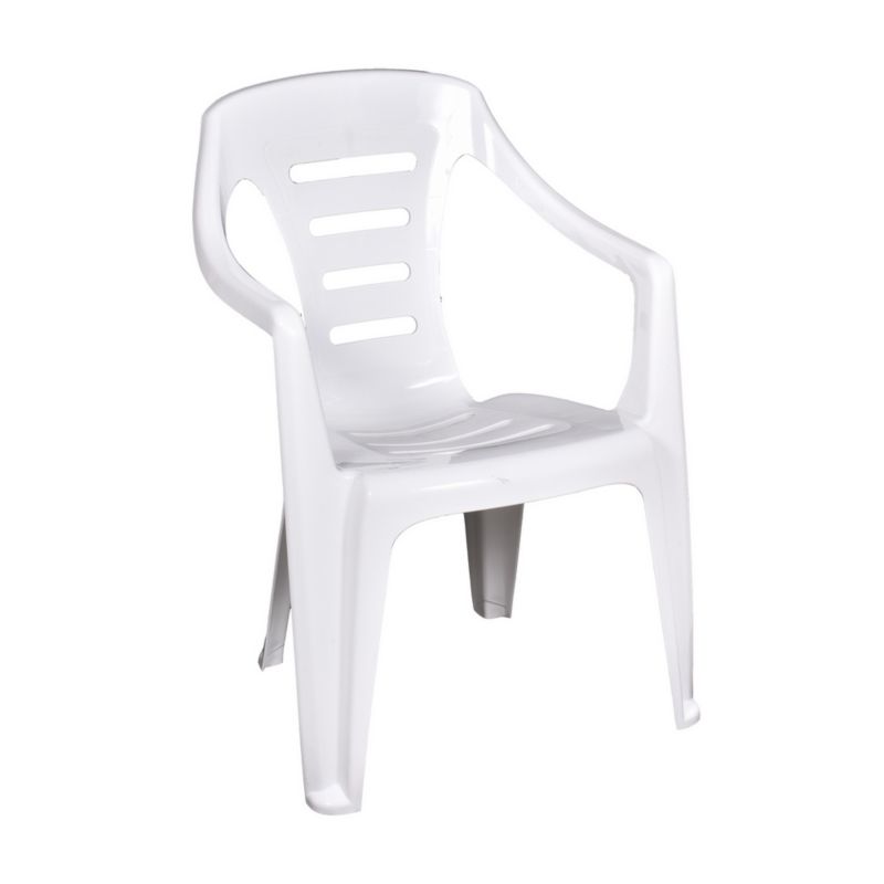 Fotel ogrodowy plastikowy Onyks biały