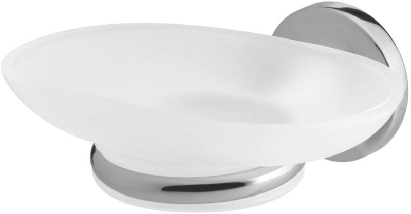 Mydelniczka ścienna BISK Ontario chrom mrożone szkło 1 szt.