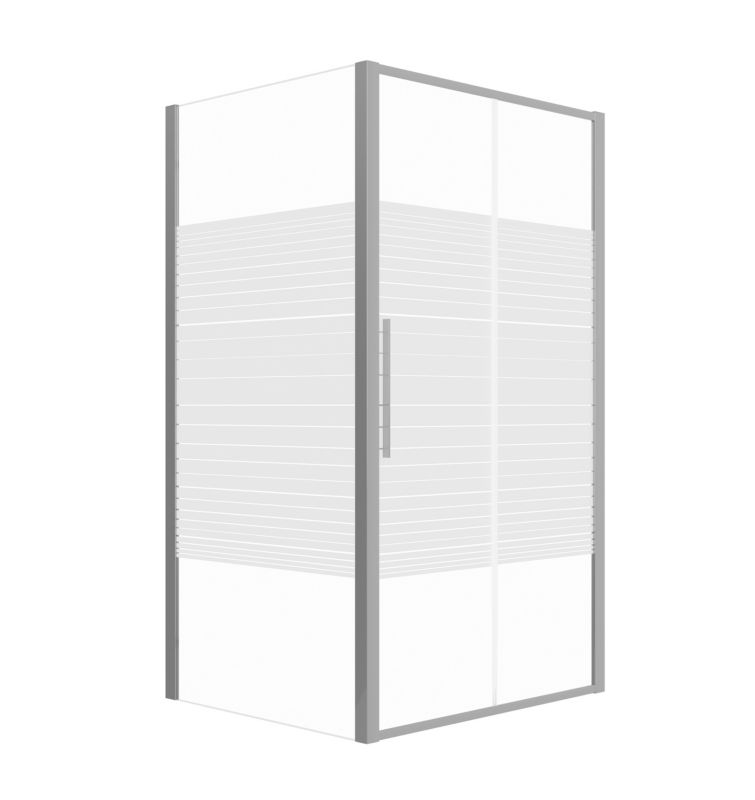 Kabina prysznicowa SEVANTE 90x80 prostokątna przesuwna PYRUS chrom 1 szt.