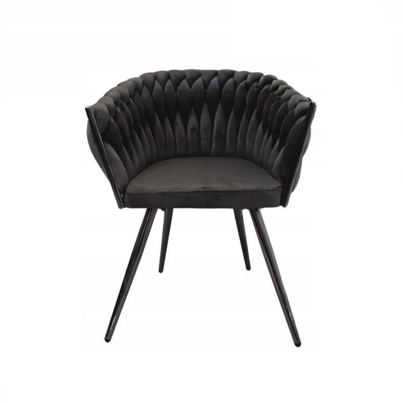 Ozdobny fotel do salonu Family Meble Tilo czarny 1szt