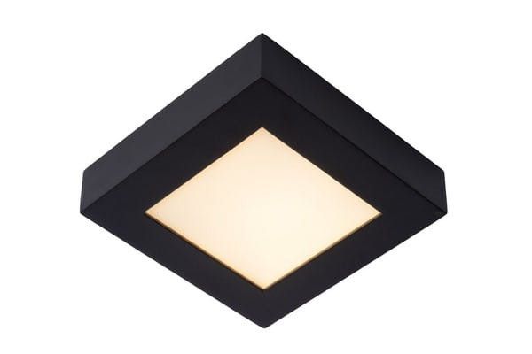 Plafon sufitowy nowoczesny Lucide Brice czarno-biały LED 15W 3000K 982lm IP44 wym: 3,9 x 16,8 x 16,8 cm akryl - 1 szt.