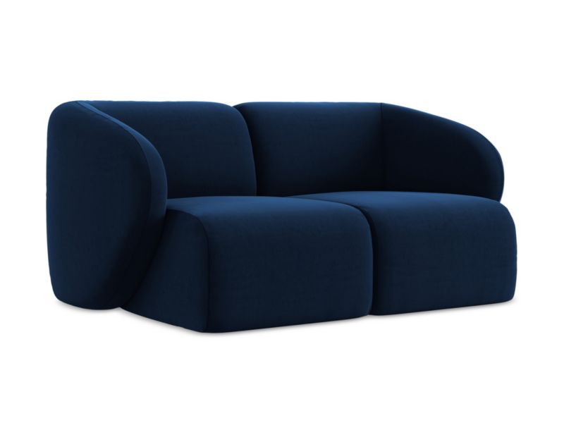Modułowa sofa 2-osobowa LaMiaSofa CERVO z tkaniny welwetowej 174x94 cm królewski niebieski 1 szt.