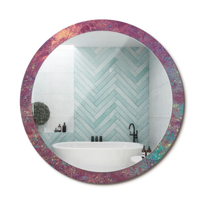 Lustro Wiszące ArtPrintCave 100 cm Festiwal Kolorów Ramka z Nadrukiem do Sypialni 1 szt.