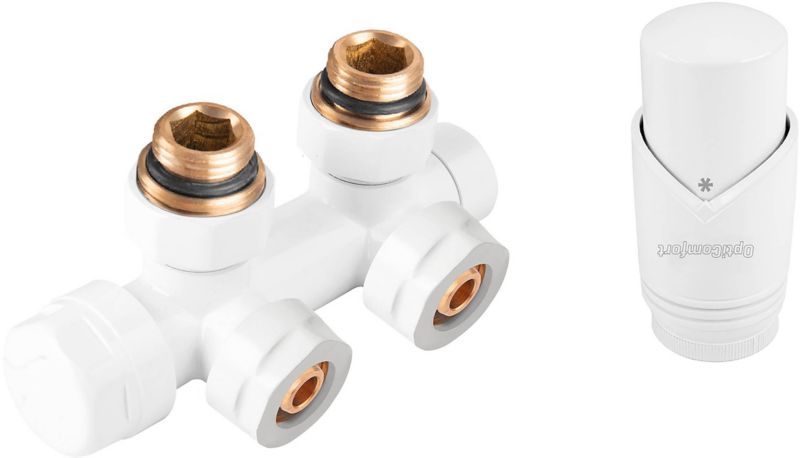 Zestaw termostatyczny duoplex biały