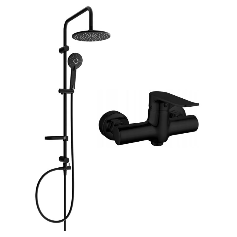 Zestaw prysznicowy natynkowy Mexen Pecos czarny 72740240-70 1 szt.
