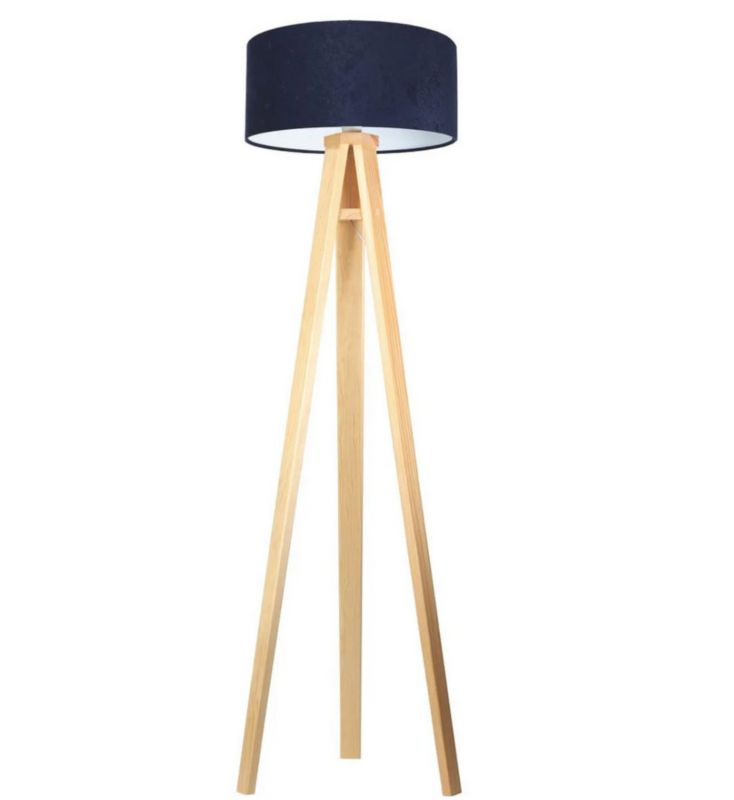 Lampa Bps Koncept stojąca HOME 40 granatowa/biała/sosna 1 szt