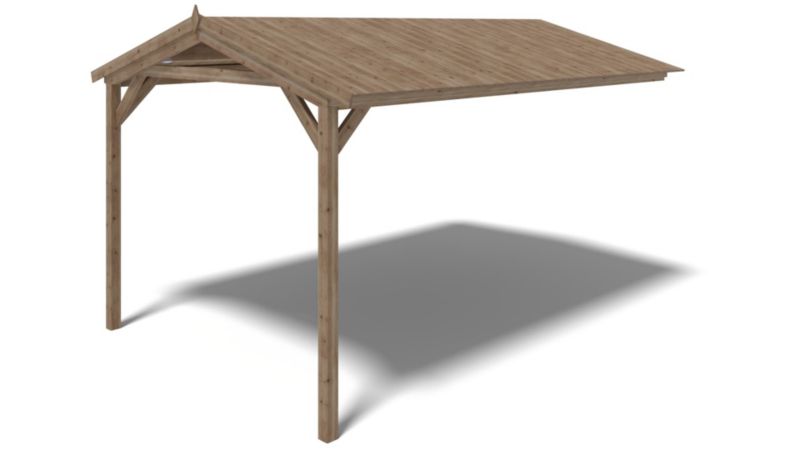 Zadaszenie werandy, tarasu domku ALTANKA 4x2,76 m, drewniane, impregnowane, 1szt.