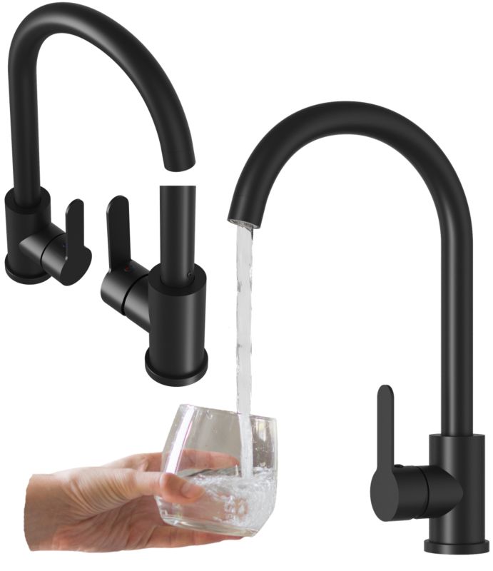 Bateria Kuchenna Granitan Prestige Czarna Do Zlewu 1 szt.