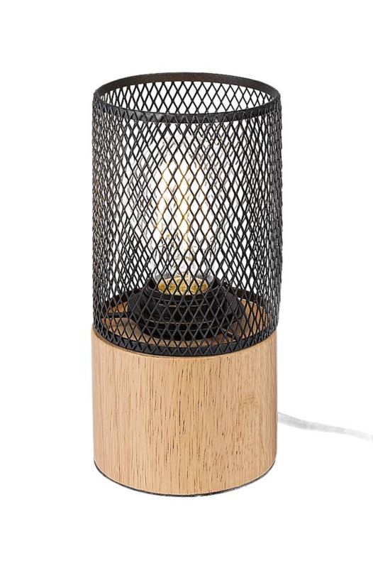 Lampka stołowa Rabalux Callum czarny buk 1 x E27 x 25W IP20 wym: 19.5 x 9.5 x 9.5 cm drewno - 1 szt.