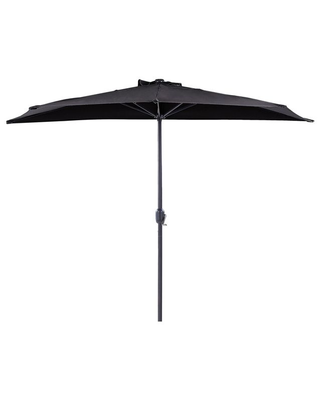 Parasol ogrodowy półokrągły 270 cm czarny Galati 1 szt.