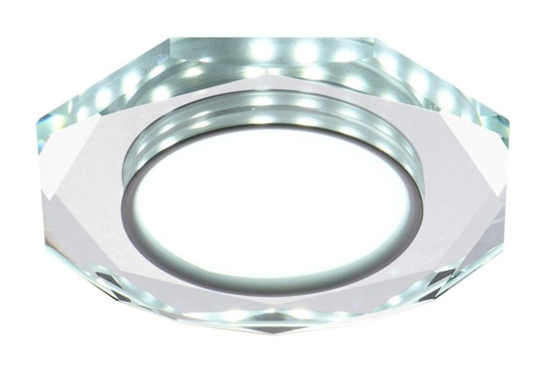 Oprawa sufitowa wpuszczana Candellux Ssp srebrna LED 8W 6500K 500lm IP20 wym: 11,2 x 11,2 cm ośmiokątna - 1 szt.