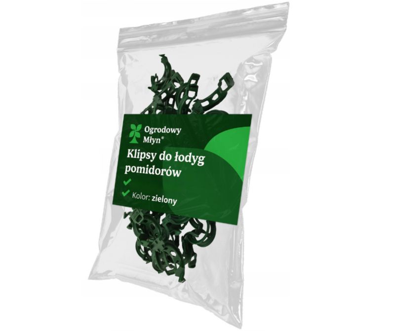 Klipsy do Pomidorów Ogrodowy Młyn Zapinki FASOLI Spinki Pędów Łodyg Uchwyt mocne 1000 szt