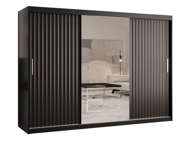 Szafa przesuwna MIRJAN 24 Riflo Wave 2 250 czarny 1 szt.