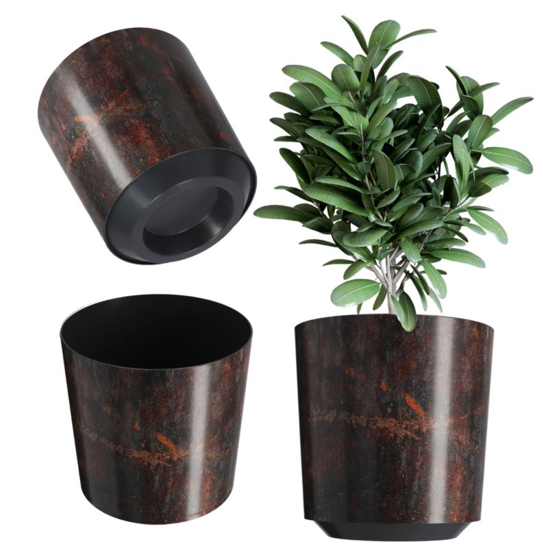 Doniczka KADAX Osłonka Na Doniczkę Kwiaty Rdzawa 19x20cm 1szt.