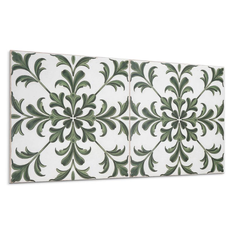 Panel samoprzylepny Wallfluent 100x50 cm Kwiatowy motyw na kafelku 1 szt.