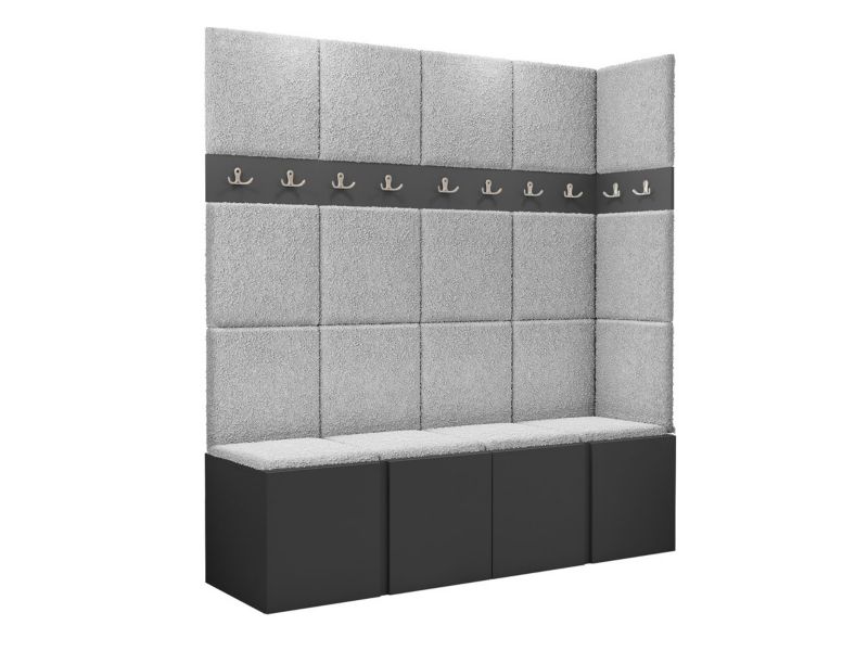 Garderoba MIRJAN 24 Orion II grafit + szara bukla 1 kpl.