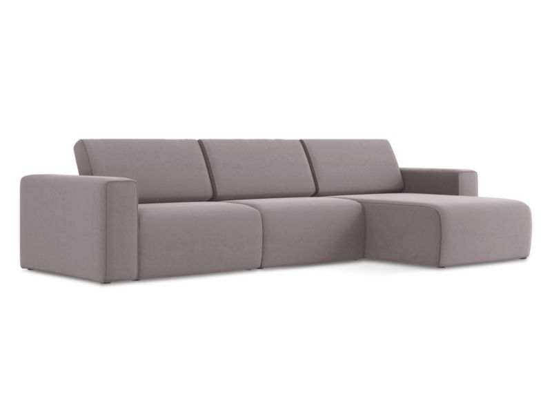Modułowa sofa 4-osobowa LaMiaSofa CASERTA z tkaniny welwetowej 314x167 cm lawendowy 1 szt.