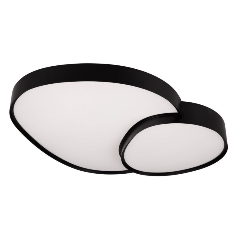 Plafon sufitowy nowoczesny Trio Rise czarno-biały LED 51W 2700K-6500K 5100lm IP20 wym: 11 x 77 x 63 cm metal - 1 szt.