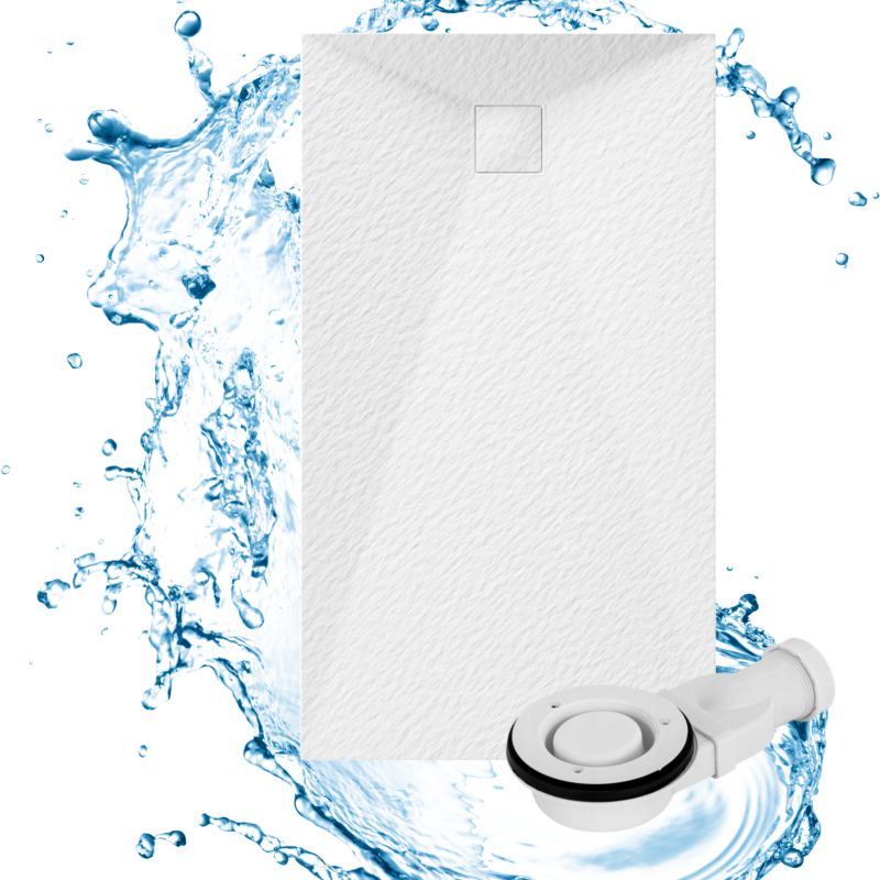 Brodzik Prysznicowy Prostokątny Granitan Teja 140x80CM Biały SMC Kompozyt 1szt.