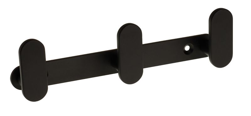 Wieszak na ubrania potrójny Schwinn Polska metalowy czarny 1 kpl