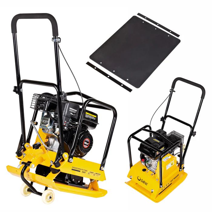 Zagęszczarka Cedrus Zg07 Spalinowa Do Gruntu Ubijarka 96 Kg / 6,5 Km + Koła + Mata Silikonowa - Płaskie Krawędzie 1szt.