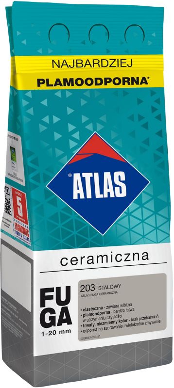 Fuga ceramiczna Atlas 203 stalowy 2 kg