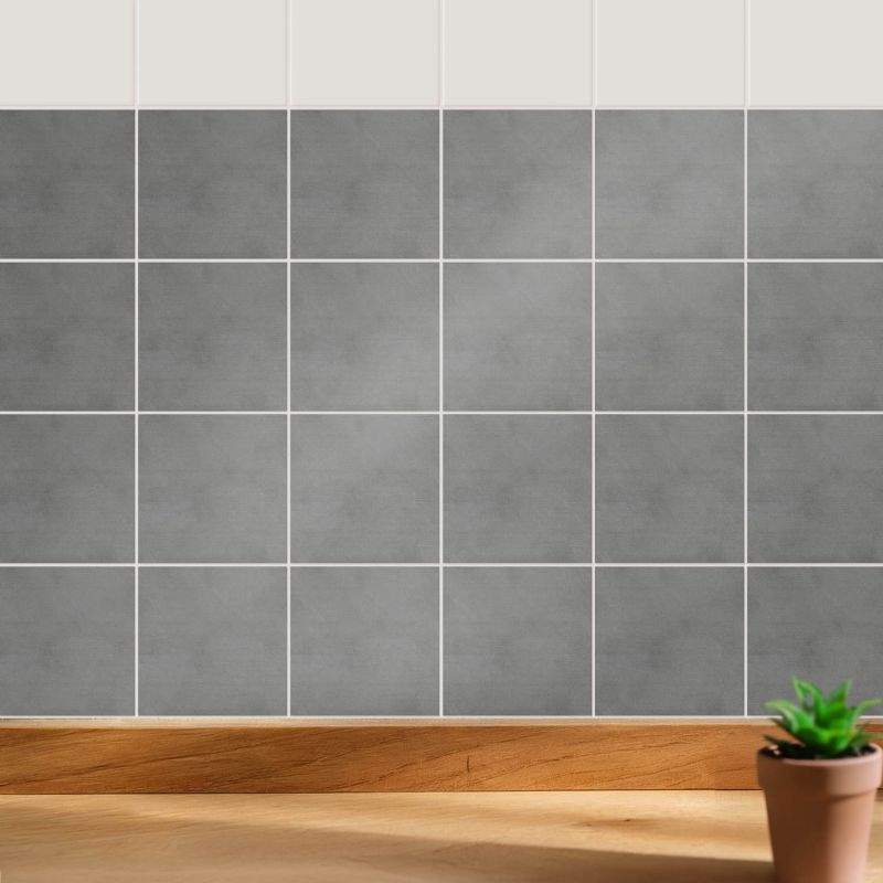 Naklejki na płytki Wallfluent 15x15 cm Gładkie kamienne płytki szybka renowacja 24 szt.