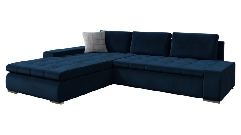 Narożnik z funkcją spania MIRJAN 24 Orkan ciemny szafir/niebieska kratka 1 szt.