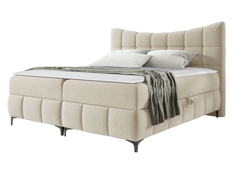 Łóżko kontynentalne MIRJAN 24 Nova 200x200 kremowy 1 szt.