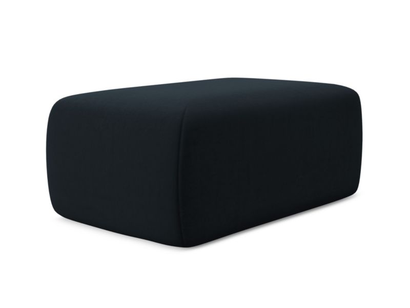 Pufa LaMiaSofa PERUGIA z tkaniny welwetowej 102x62 cm królewski niebieski 1 szt.