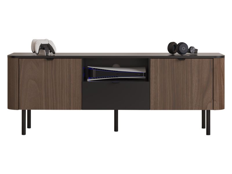 Szafka RTV MIRJAN 24 Pero 02 orzech / czarny 1 szt.