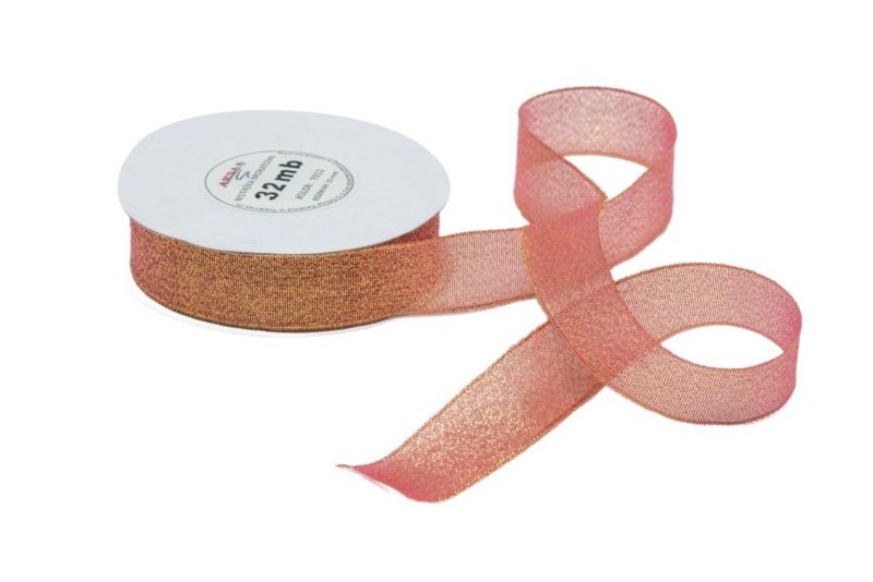 Wstążka brokatowa Neopak 25mm 32m WB7012 pomarańczowa 1 szt.