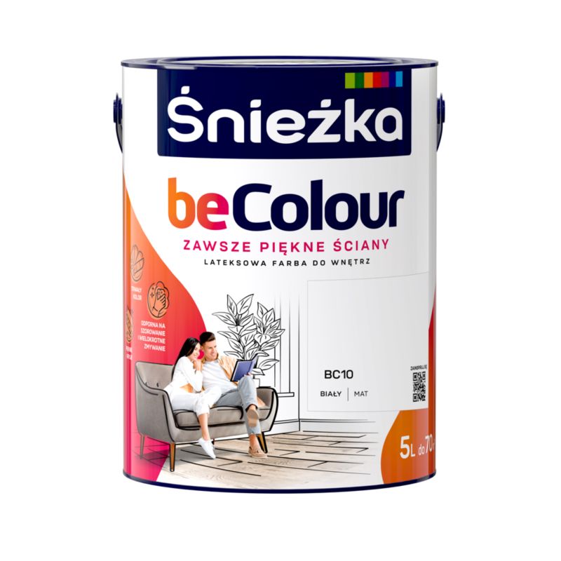 Farba Śnieżka Becolour biały 5 l
