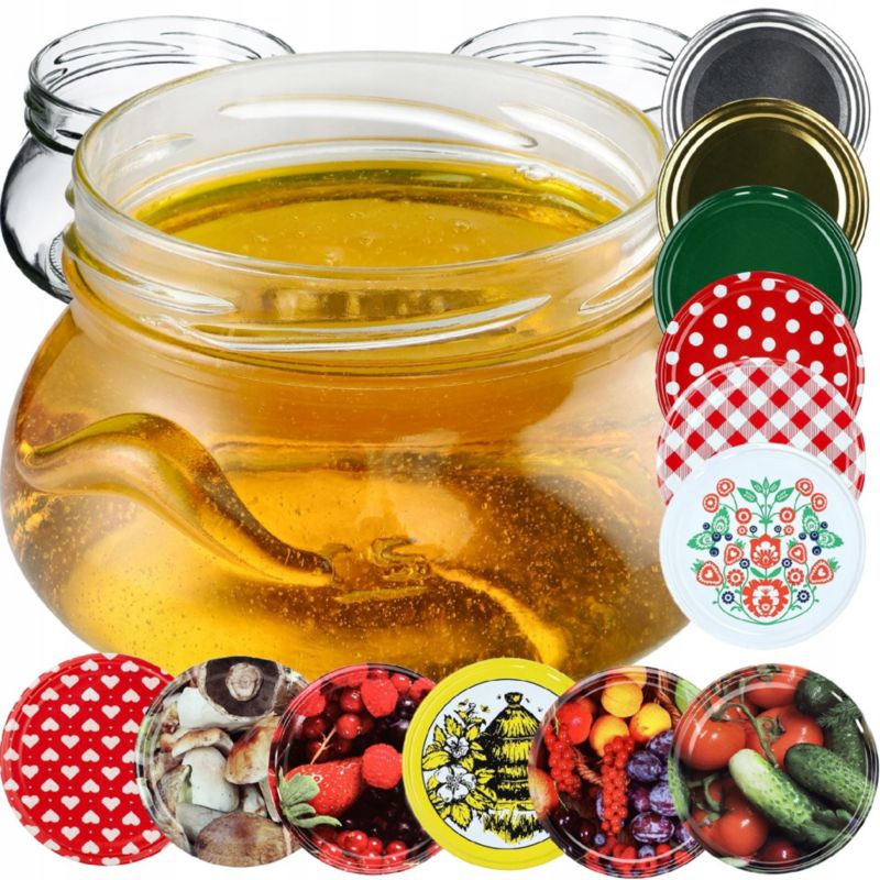 Słoik KADAX 300 ml Słoiki Na Przetwory Miód Dżem Konfitury Szklany fi 82 50 szt