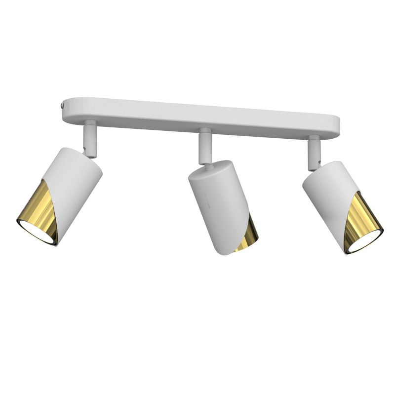Lampa sufitowa Luminex Shift biały mat-złoty połysk Listwa z lampami 3 x GU10 x 15W wym: 17 x 33 x 5,5 cm - 1 szt.