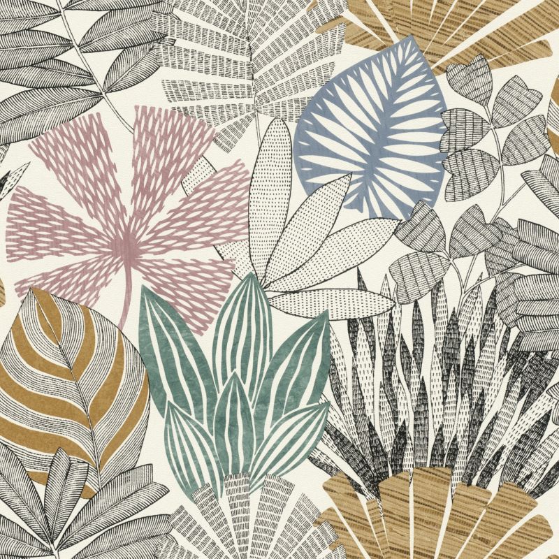 Tapeta winylowa na flizelinie Botanika wielokolorowy