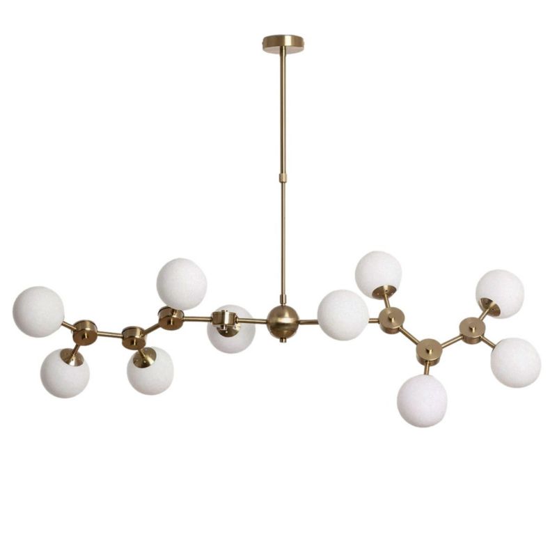 Lampa wisząca Abruzzo Gambino złoto-biała wym: 52 x 125 x 46,5 cm 10xE27 x 12W 1 szt.