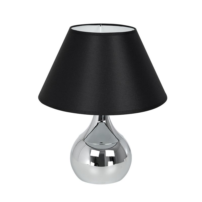 Lampa stołowa Luminex Table Lamps chromowana czarna 1 x E27 x 15W IP20 wym: 34 x 30 x 30 cm metal - 1 szt.