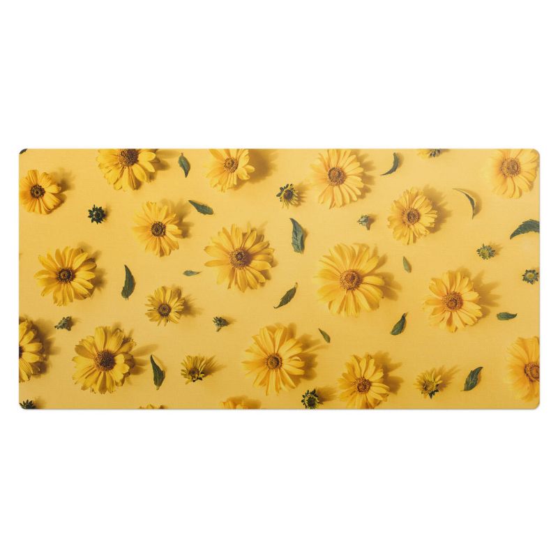 Dekoracyjna mata na biurko do pracy i nauki Wallfluent 120x60 cm Kwiaty na tle 1 szt.