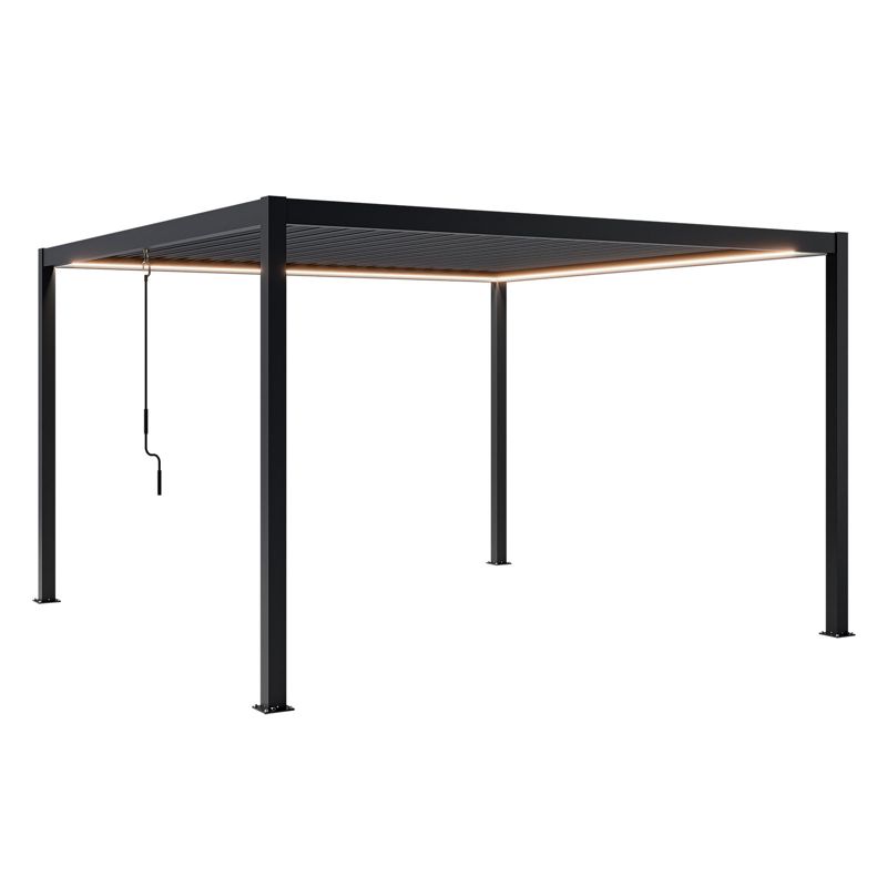 Pergola NORDVIC Skyline Antracyt LED 4x4 m