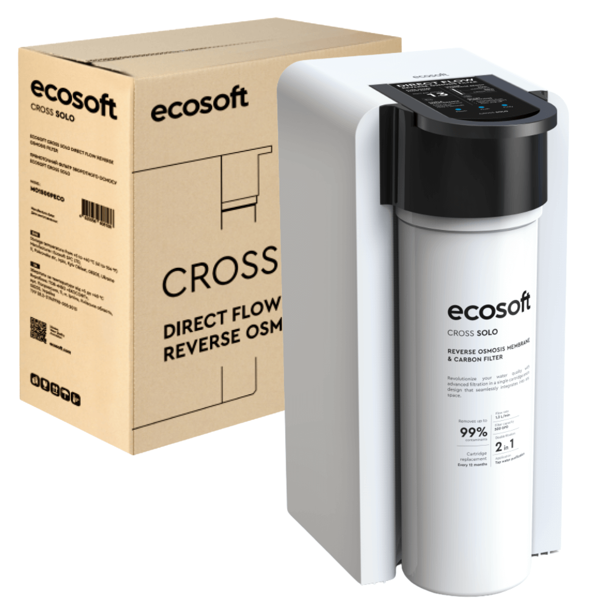 Ecosoft CROSS Solo, filtr odwróconej osmozy.