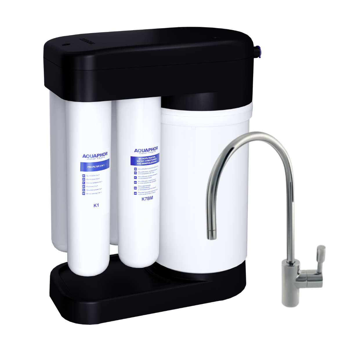 Aquaphor RO-102S Black Edition filtr do wody z wbudowanym zbiornikiem. Filtr odwróconej osmozy z mineralizatorem.