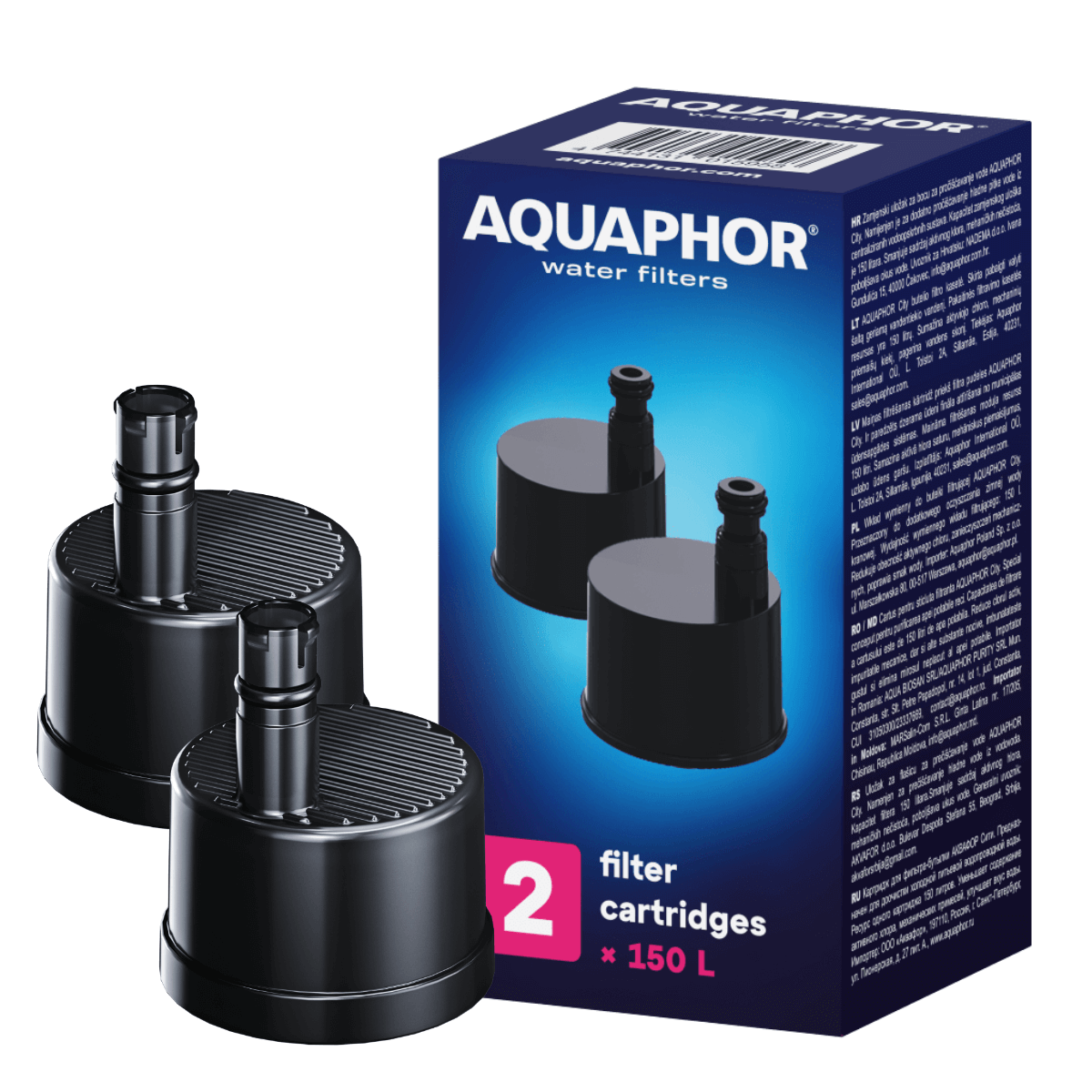 Filtry wymienne do butelek Aquaphor City (2 sztuki). Oryginalny filtr Aquaphor CITY