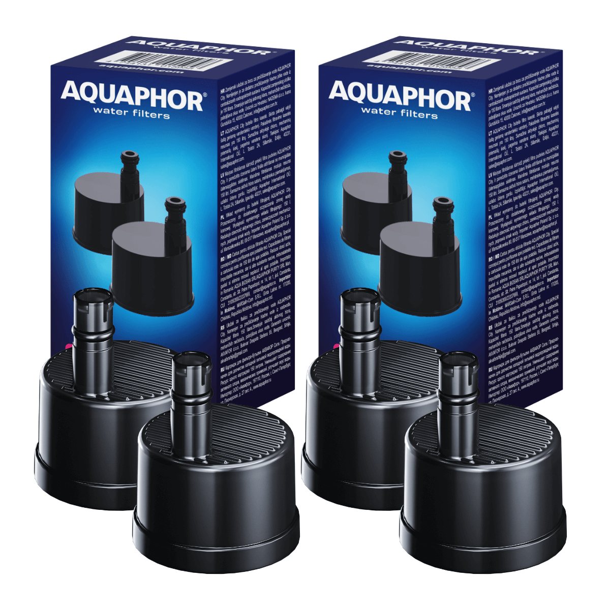 Filtry wymienne do butelek Aquaphor City 4 sztuki. Wkłady filtrujące do bidonów filtrujących Aquaphor.