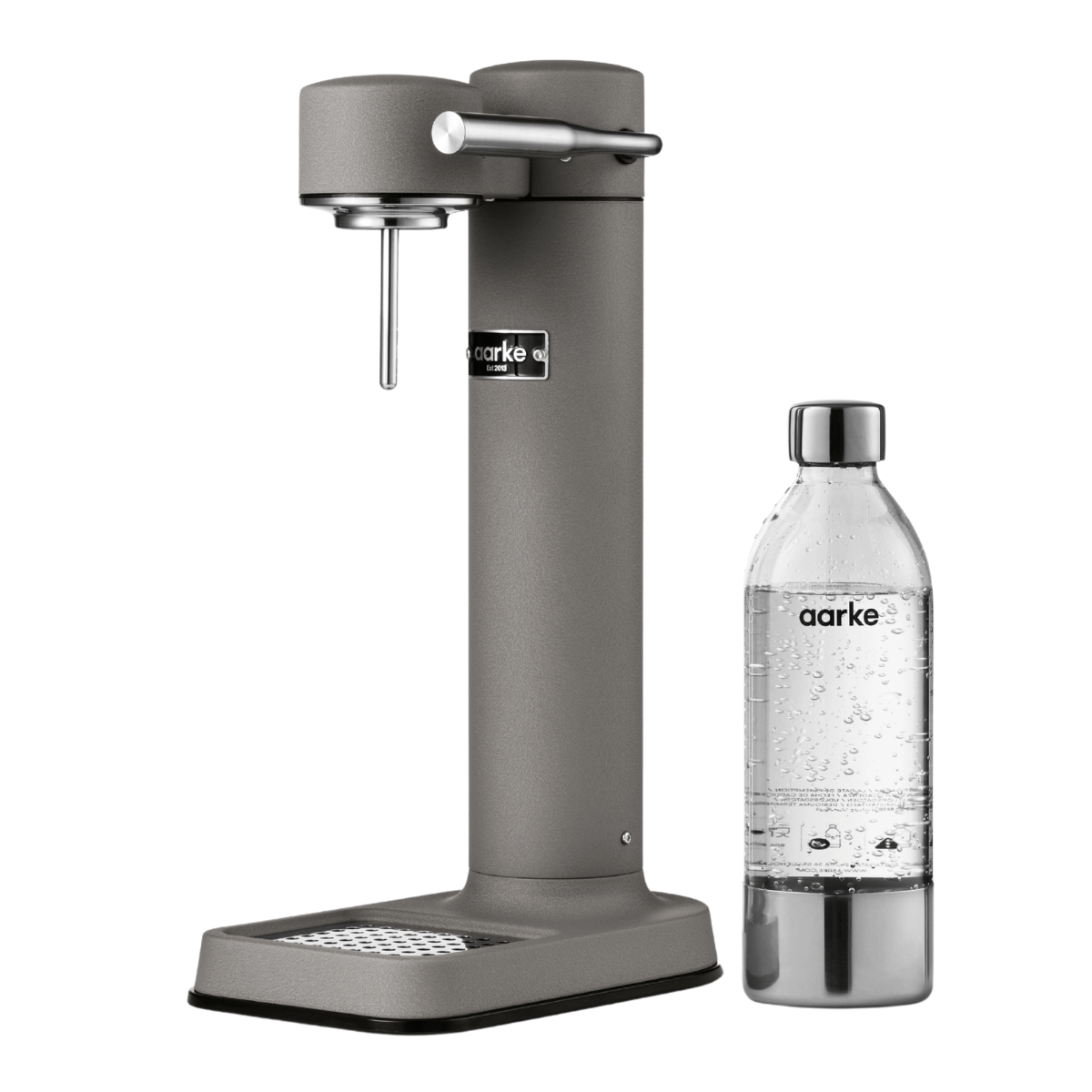 AARKE 3 saturator do gazowania wody w kolorze szary mat. Ekspres do gazowania wody.